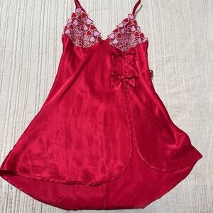 Frederick’s of Hollywood Crochet Heart Top Slip